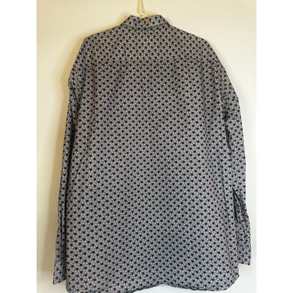 Paulo Solari 3XLT Modern Fit Dress Shirt Geometric Pattern Long Sleeve - Picture 2 of 5